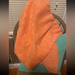 Plush orange, throw pillow covers